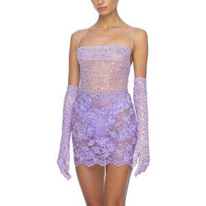 Lavender Lace Mini Dress